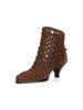MARRONE | Tronchetto in suede intrecciato