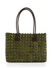 VERDE | Borsa a spalla LONTAR Small in sisal intrecciato