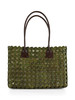 VERDE | Borsa a spalla LONTAR Small in sisal intrecciato
