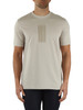 BEIGE | T-shirt in cotone con scritta logo a rilievo