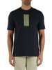 BLU SCURO | T-shirt in cotone con scritta logo a rilievo