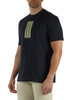 BLU SCURO | T-shirt in cotone con scritta logo a rilievo