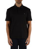 SCHWARZ | Poloshirt aus mercerisierter Baumwolle mit Logo-Patch