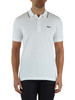 BIANCO | Polo slim fit in cotone piquet stretch