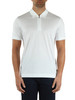 BIANCO | Polo con zip in lyocell e cotone