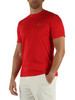ROSSO | T-shirt in cotone con patch logo frontale
