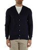 BLU SCURO | Cardigan in seta e cotone