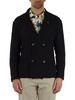 BLU SCURO | Cardigan doppiopetto in misto cotone