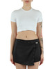 BIANCO | T-shirt cropped Essentials a costine