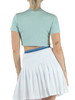 VERDE ACQUA | T-shirt cropped Essentials a costine