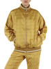 OCRA | Felpa oversize con zip e stampa logo all over