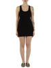 NERO | Abito corto Essentials in cotone stretch a costine