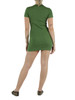 VERDE | Abito corto Essentials in cotone stretch a costine