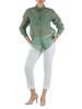 VERDE | MONOCHROME: Camicia in mussola di cotone e seta CENNARE1