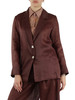 MARRONE | Giacca monopetto in ramiè CLASSE