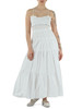 WEISS | Stufenkleid aus Baumwolle mit Smok-Oberteil