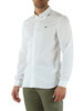 BIANCO | Camicia slim fit in cotone con patch logo