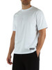 BIANCO | T-shirt in cotone con patch logo in fondo