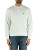 BIANCO | Felpa girocollo regular fit in misto cotone