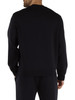 BLU SCURO | Felpa girocollo regular fit in misto cotone