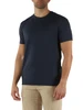 BLU SCURO | T-shirt in tessuto tecnico seersucker CYRIL TRIESTE