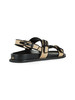 NERO | Sandali in rafia ed ecopelle NIA FLAT