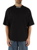 NERO | T-shirt oversize in cotone con scritta logo