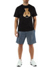 NERO | T-shirt regular fit in cotone con stampa frontale