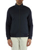 BLU SCURO | Giubbino in tessuto stretch MATTIA con maniche a contrasto
