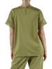 VERDE | Blusa in popeline con inserti in pizzo crochet