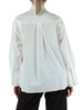 BIANCO | Blusa in popeline con pietre applicate