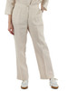 BEIGE | Pantaloni taglio dritto in lino