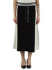 NERO | Gonna midi color block in misto viscosa