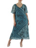 AZURBLAU | Midikleid mit Print aus Lyocell-Mischung
