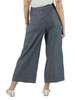 BLU | Pantalone cropped effetto denim in lino e viscosa