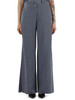 GRIGIO | Pantalone in lyocell con spacchi laterali