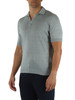 GRIGIO CHIARO | Polo derby in maglina di lino e cotone