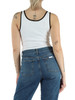 BIANCO | Canotta body in cotone organico a costine