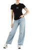 NERO | T-shirt slim fit in cotone con stampa logo