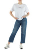 BIANCO | T-shirt regular fit in cotone con scritta logo