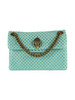 VERDE ACQUA | Borsa a tracolla con strass FABRIC MINI KENSINGTON