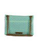 VERDE ACQUA | Borsa a tracolla con strass FABRIC MINI KENSINGTON