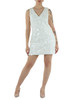 WEISS | Kurzes Kleid mit Perlen und Pailletten