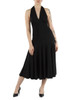 SCHWARZ | Midi-Kleid aus mattem Stretch-Jersey