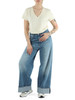 HELLBLAU | NALAJA Low Waist Wide Leg Fit Jeanshose