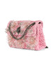 ROSA | Borsa a tracolla con strass RAFFIA MINI KENSINGTON