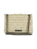 BEIGE | Borsa a tracolla con strass RAFFIA MINI KENSINGTON