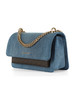 AZZURRO | Borsa a spalla in denim CLAIRE Large