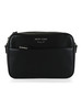 NERO | Camera case a tracolla in pelle con logo impresso