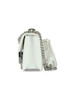 BIANCO | Borsa a tracolla con placca logo frontale